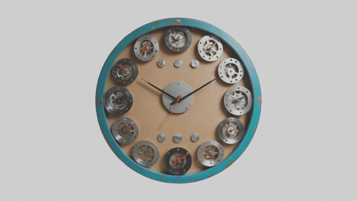3D model Recycled Material Wall Clock model VR / AR / low-poly