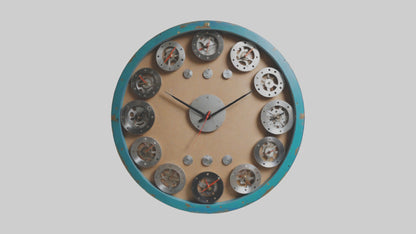 3D model Recycled Material Wall Clock model VR / AR / low-poly
