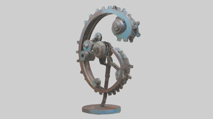 3D model Recycled metal artwork model VR / AR / low-poly