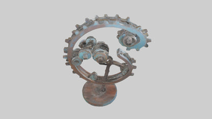 3D model Recycled metal artwork model VR / AR / low-poly