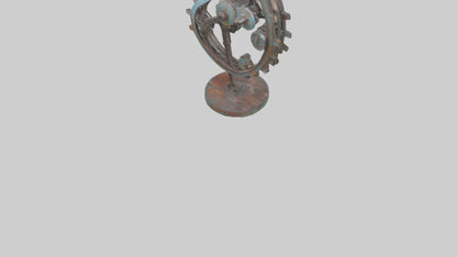 3D model Recycled metal artwork model VR / AR / low-poly