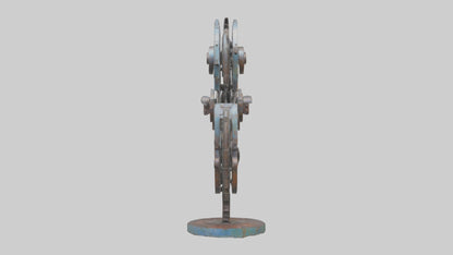 3D model Recycled metal artwork model VR / AR / low-poly