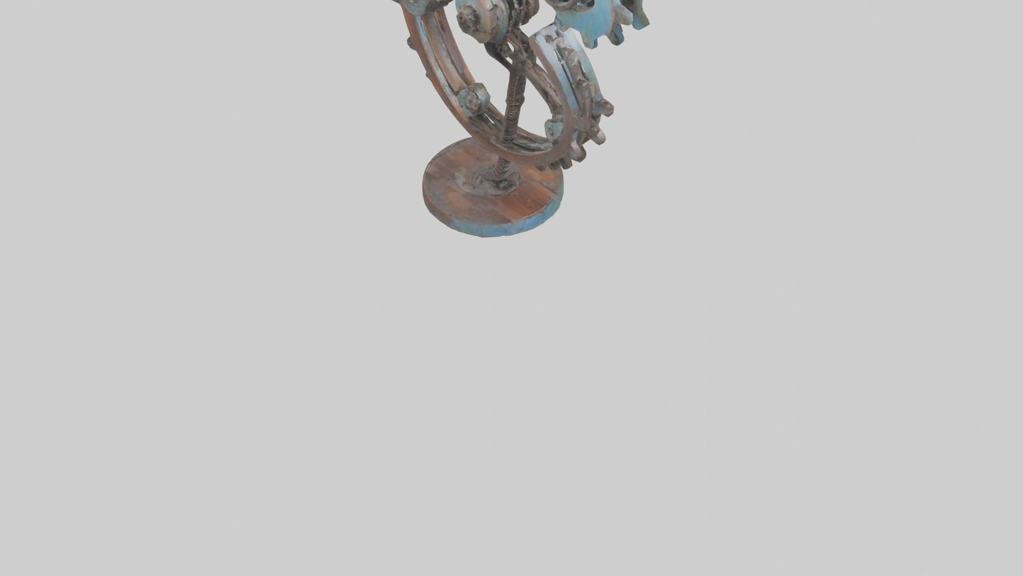 3D model Recycled metal artwork model VR / AR / low-poly