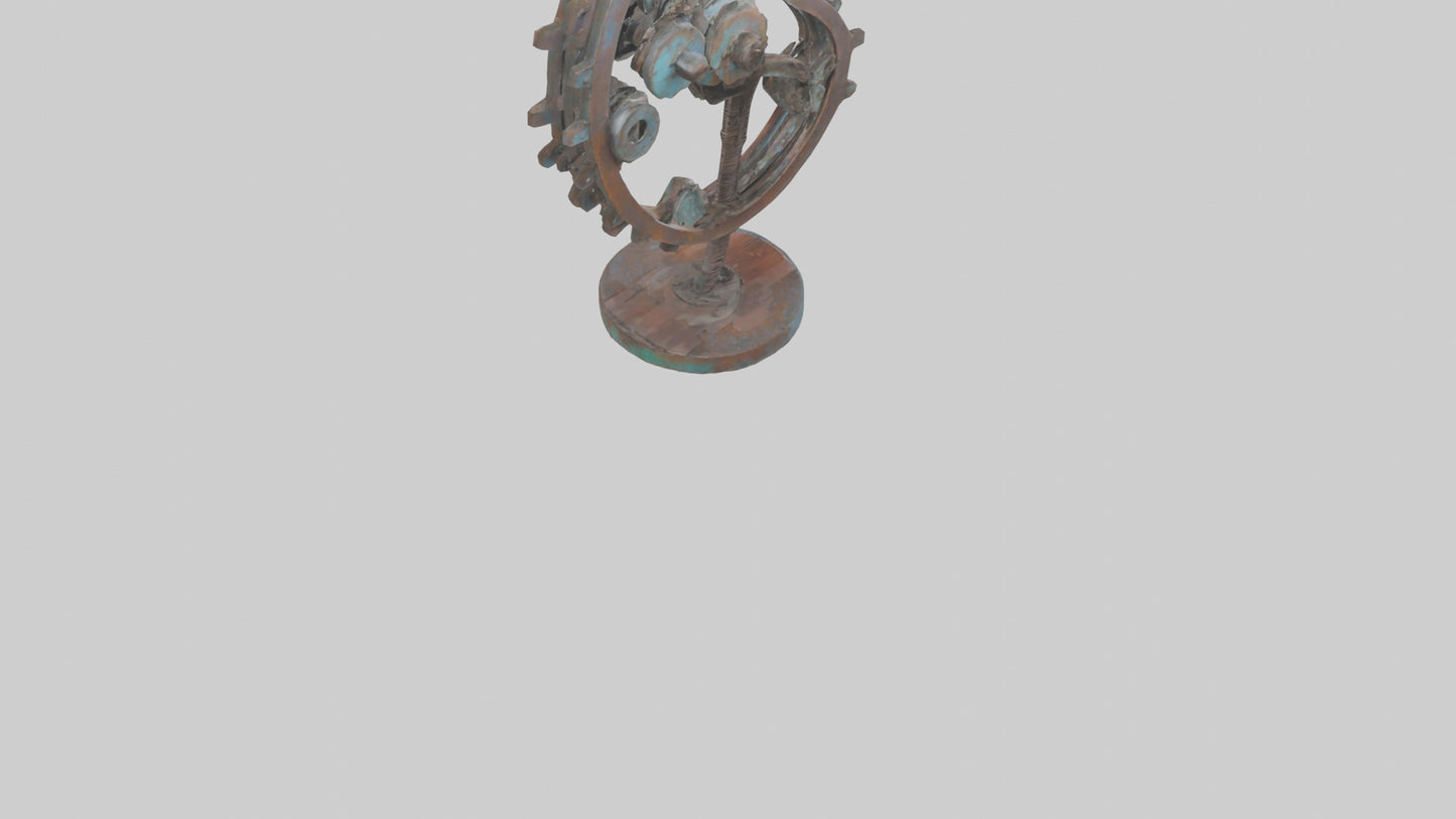 3D model Recycled metal artwork model VR / AR / low-poly
