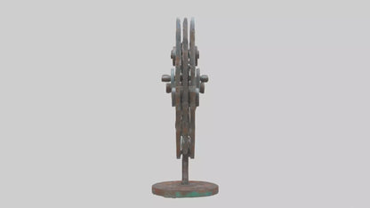 3D model Recycled metal artwork model VR / AR / low-poly