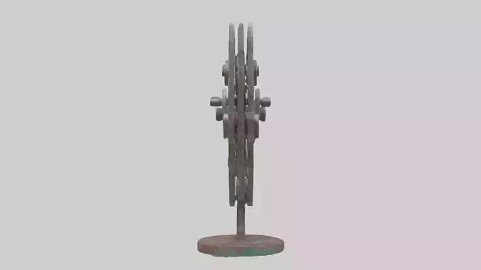 3D model Recycled metal artwork model VR / AR / low-poly