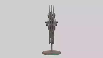 3D model Recycled metal artwork model VR / AR / low-poly