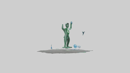 Recycling Awareness Statue model VR / AR / low-poly