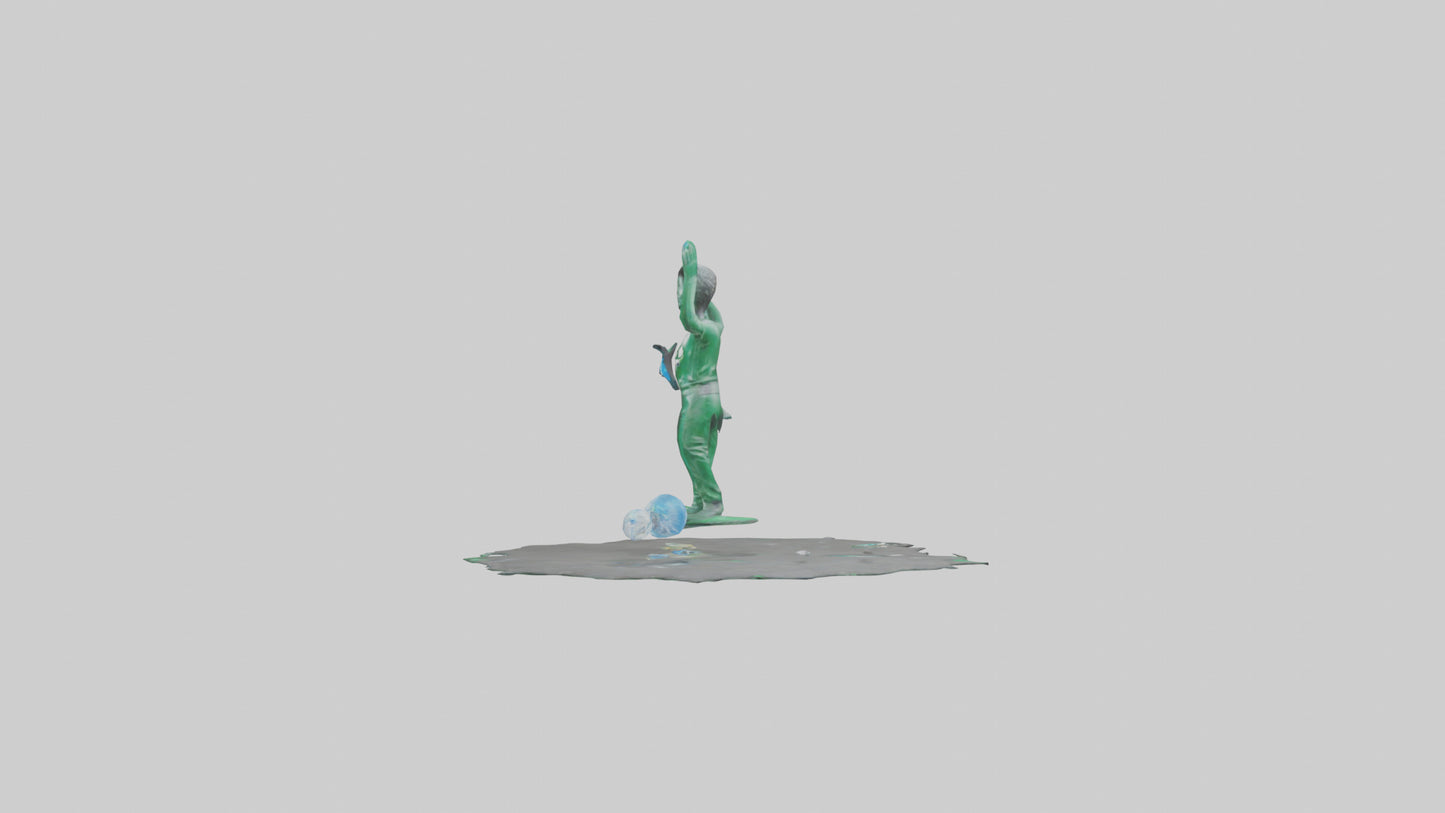 Recycling Awareness Statue model VR / AR / low-poly