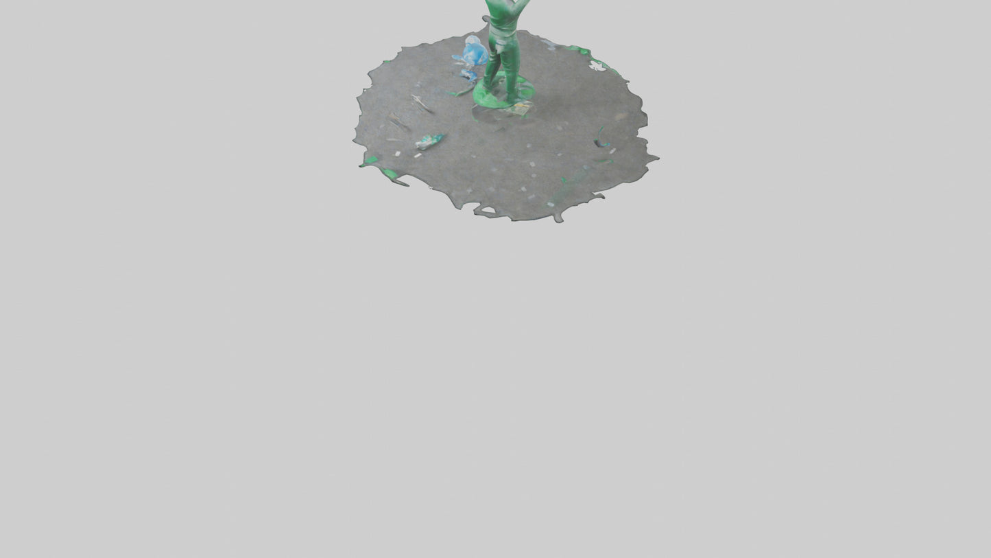 Recycling Awareness Statue model VR / AR / low-poly