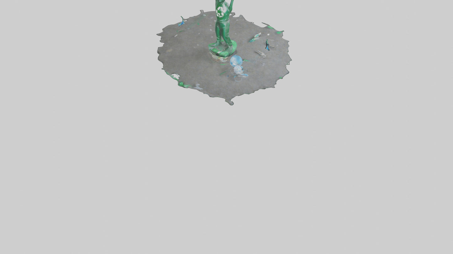 Recycling Awareness Statue model VR / AR / low-poly