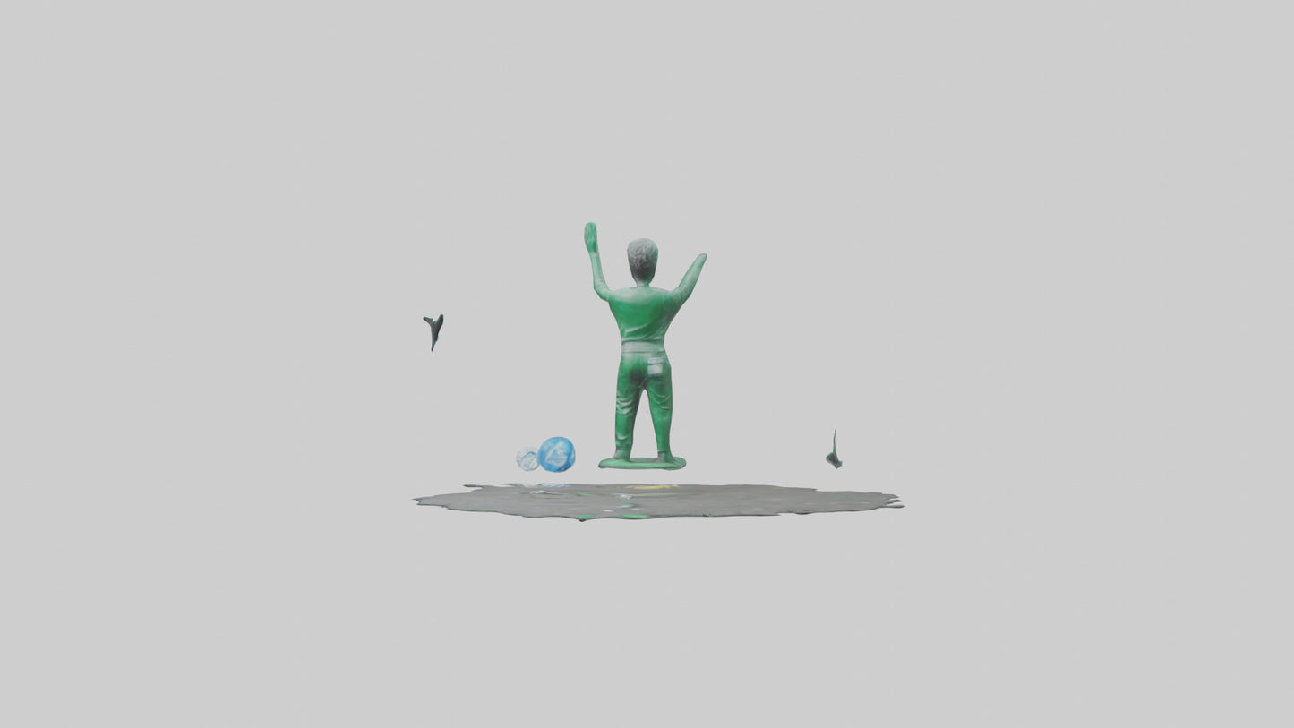 Recycling Awareness Statue model VR / AR / low-poly