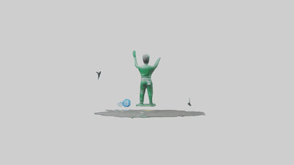 Recycling Awareness Statue model VR / AR / low-poly