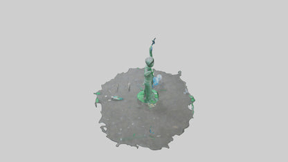 Recycling Awareness Statue model VR / AR / low-poly