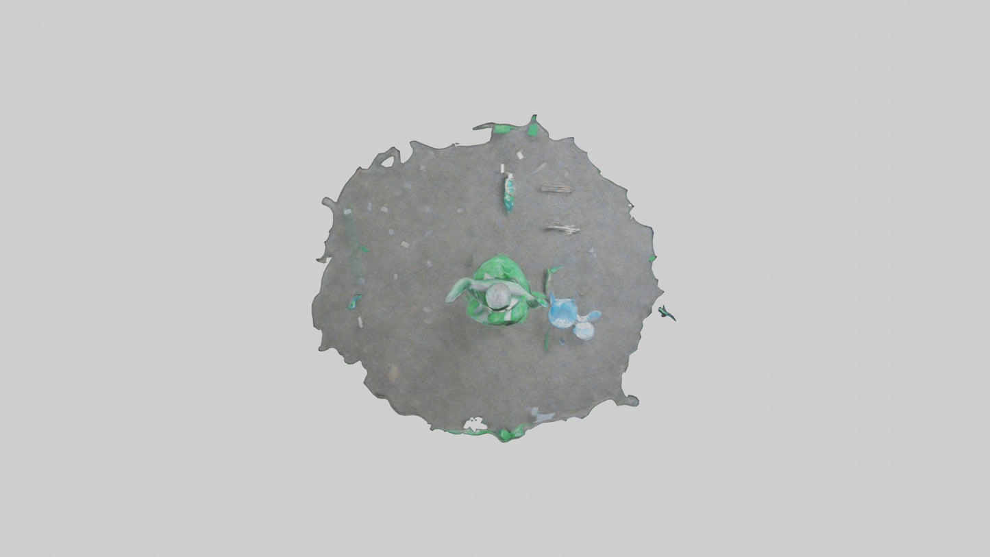 Recycling Awareness Statue model VR / AR / low-poly