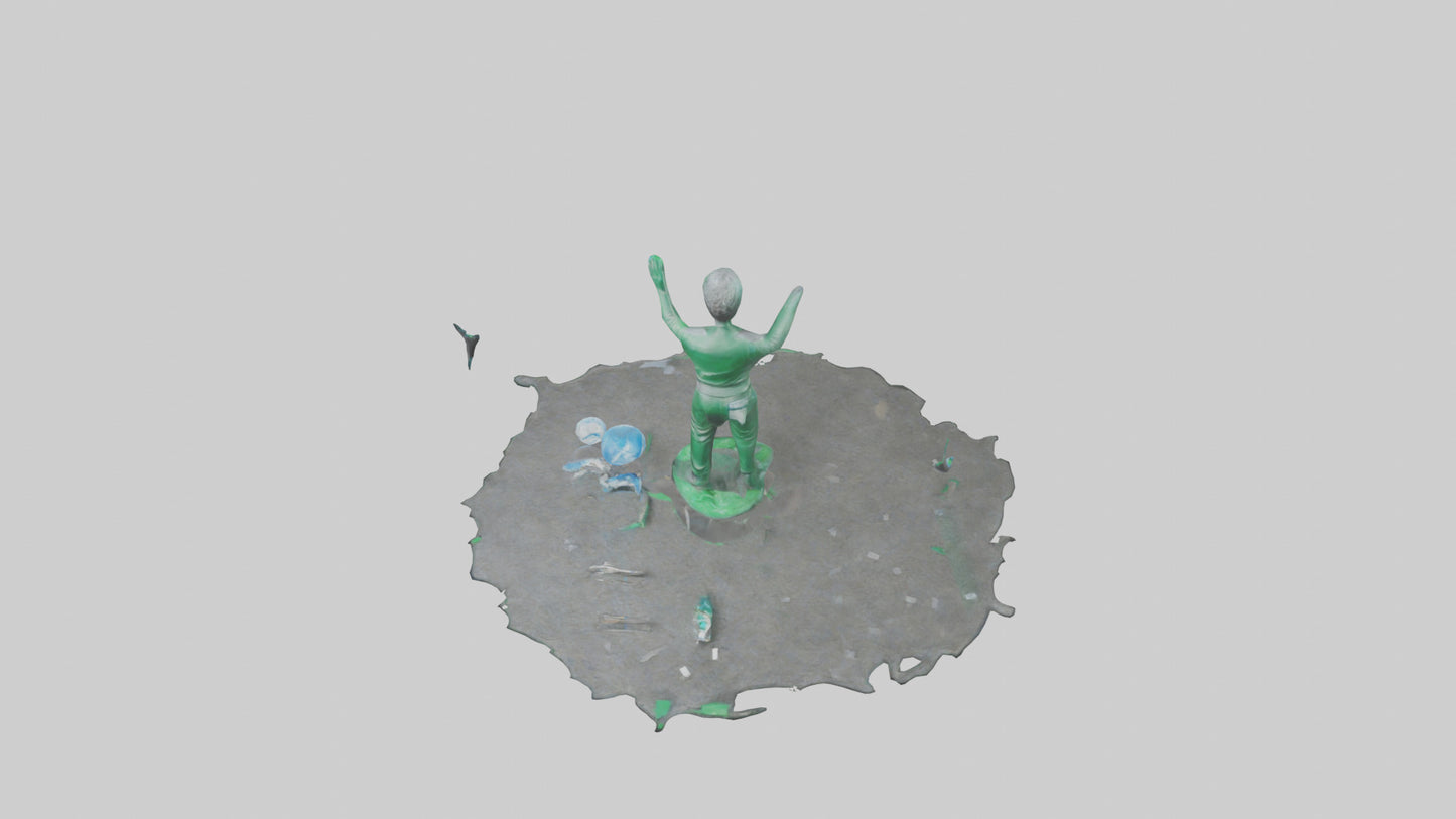 Recycling Awareness Statue model VR / AR / low-poly