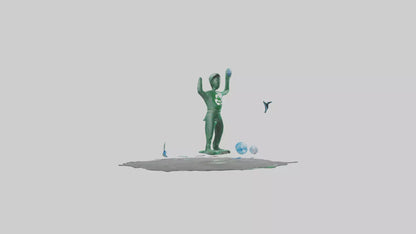 Recycling Awareness Statue model VR / AR / low-poly