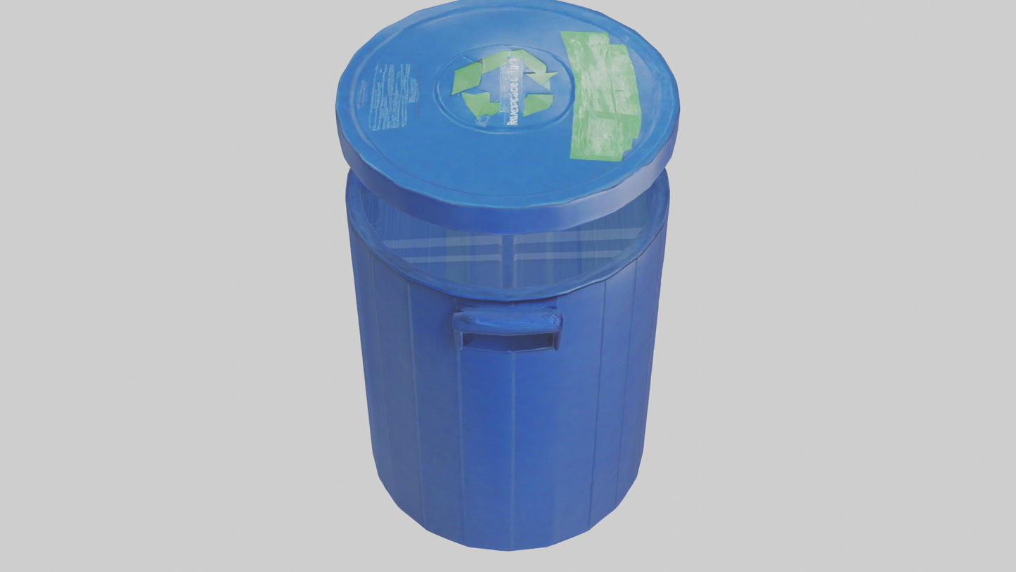 3D model Recycling Bin model 2 VR / AR / low-poly