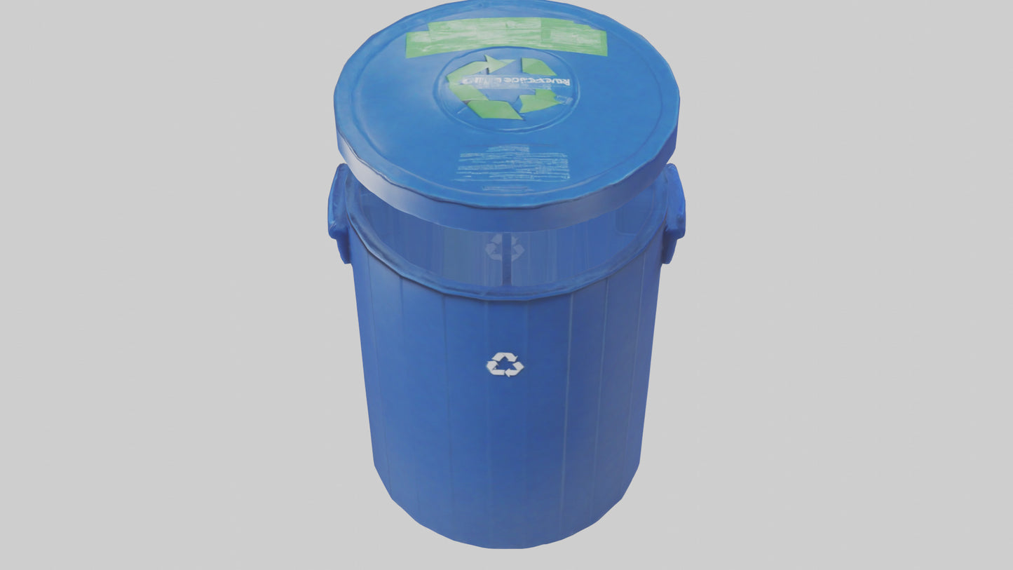 3D model Recycling Bin model 2 VR / AR / low-poly