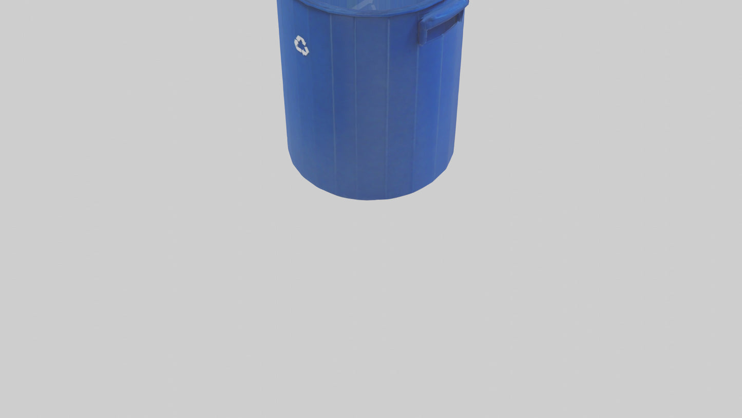 3D model Recycling Bin model 2 VR / AR / low-poly