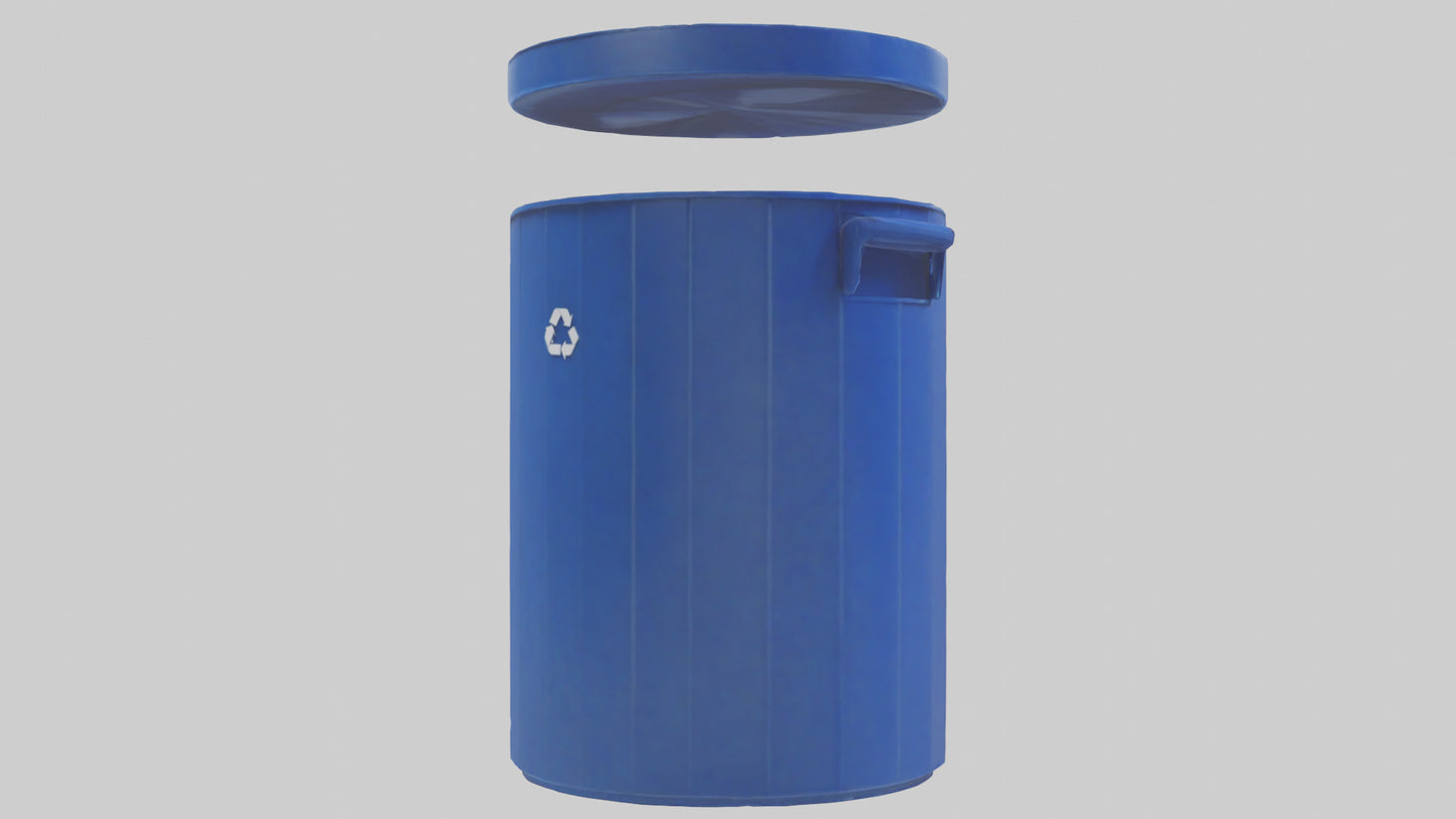 3D model Recycling Bin model 2 VR / AR / low-poly