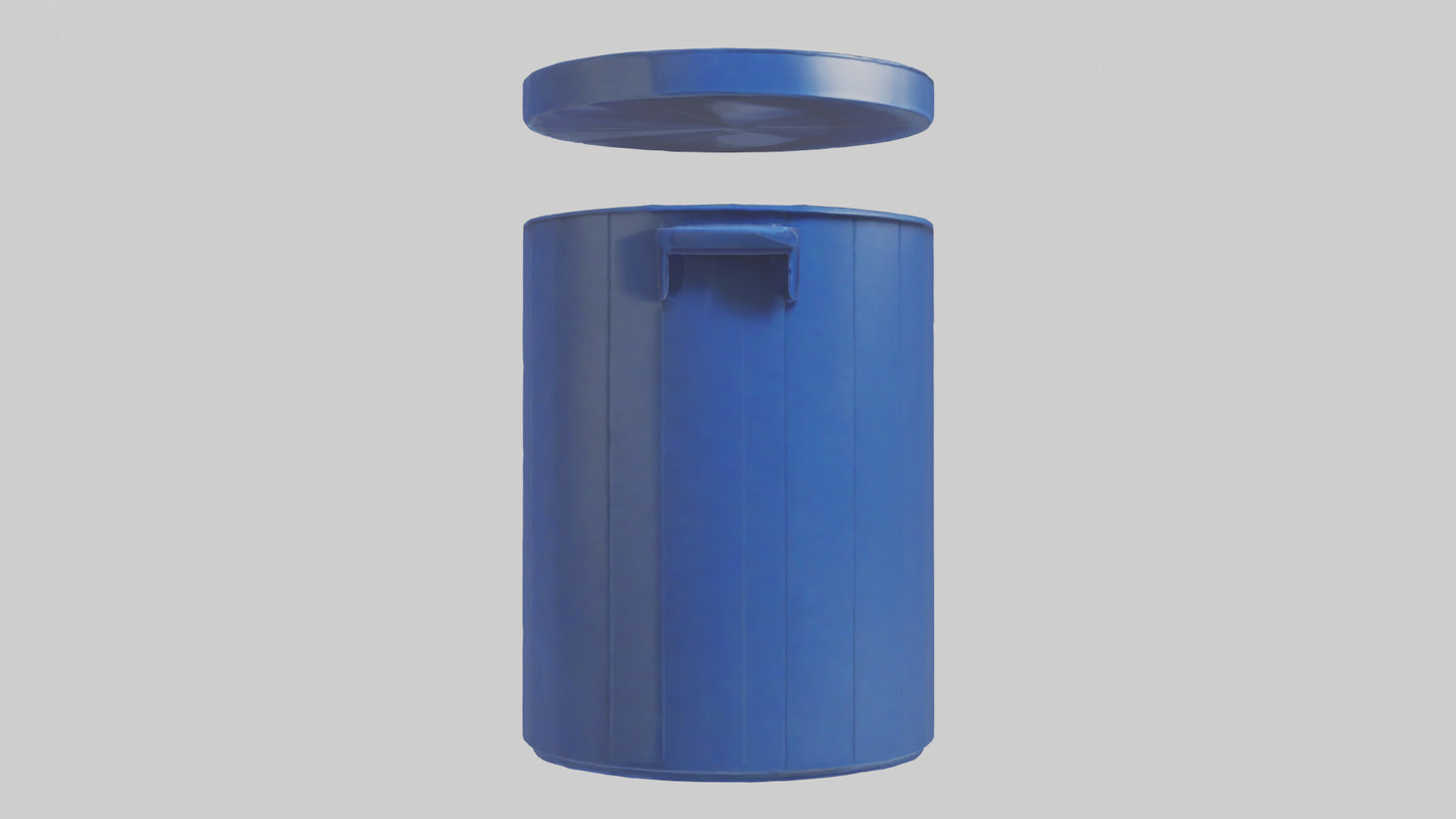 3D model Recycling Bin model 2 VR / AR / low-poly