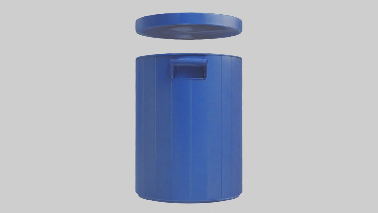 3D model Recycling Bin model 2 VR / AR / low-poly