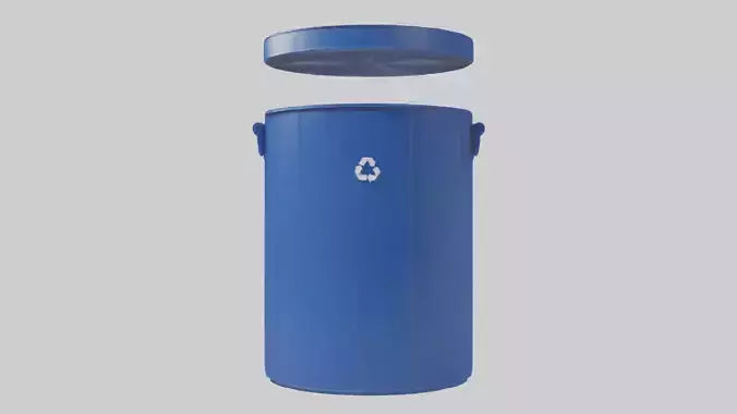3D model Recycling Bin model 2 VR / AR / low-poly