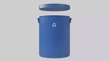 3D model Recycling Bin model 2 VR / AR / low-poly