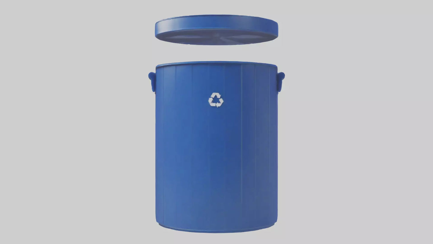 3D model Recycling Bin model 2 VR / AR / low-poly
