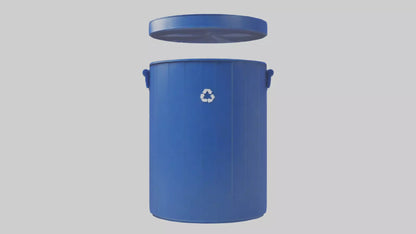 3D model Recycling Bin model 2 VR / AR / low-poly
