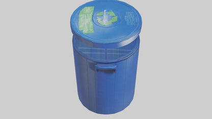 3D model Recycling Bin model 2 VR / AR / low-poly