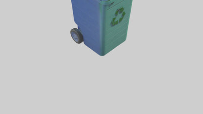 Recycling bin model VR / AR / low-poly