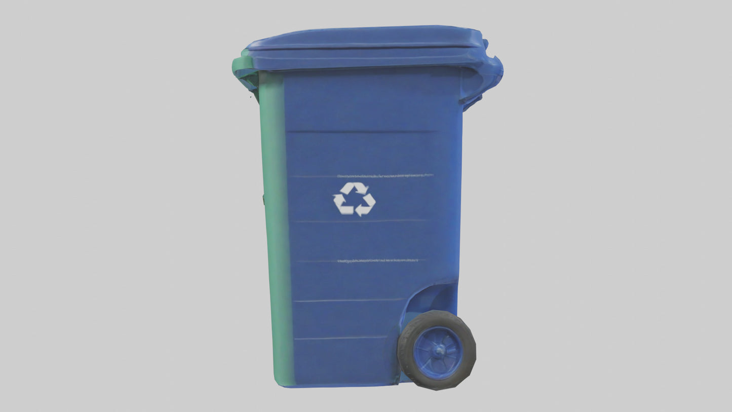 Recycling bin model VR / AR / low-poly