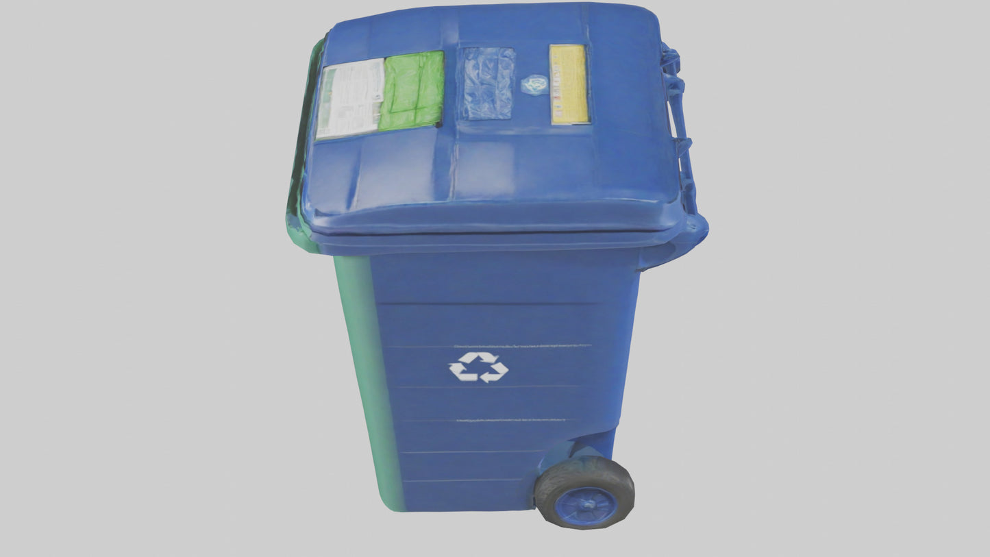 Recycling bin model VR / AR / low-poly