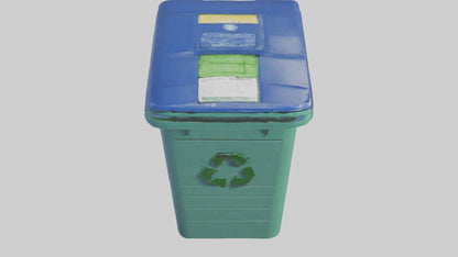 Recycling bin model VR / AR / low-poly