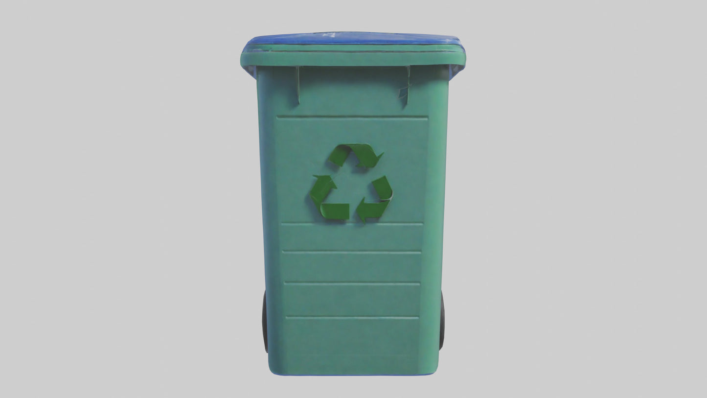 Recycling bin model VR / AR / low-poly