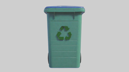 Recycling bin model VR / AR / low-poly