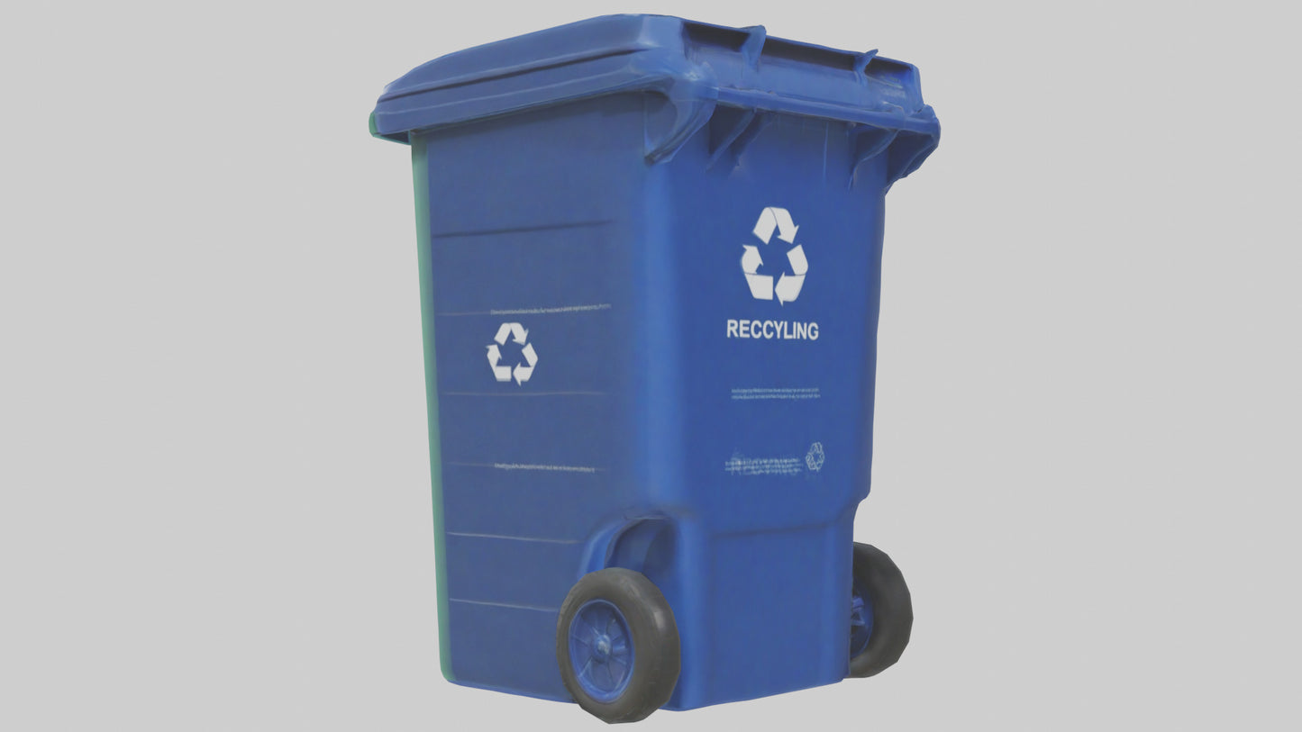 Recycling bin model VR / AR / low-poly
