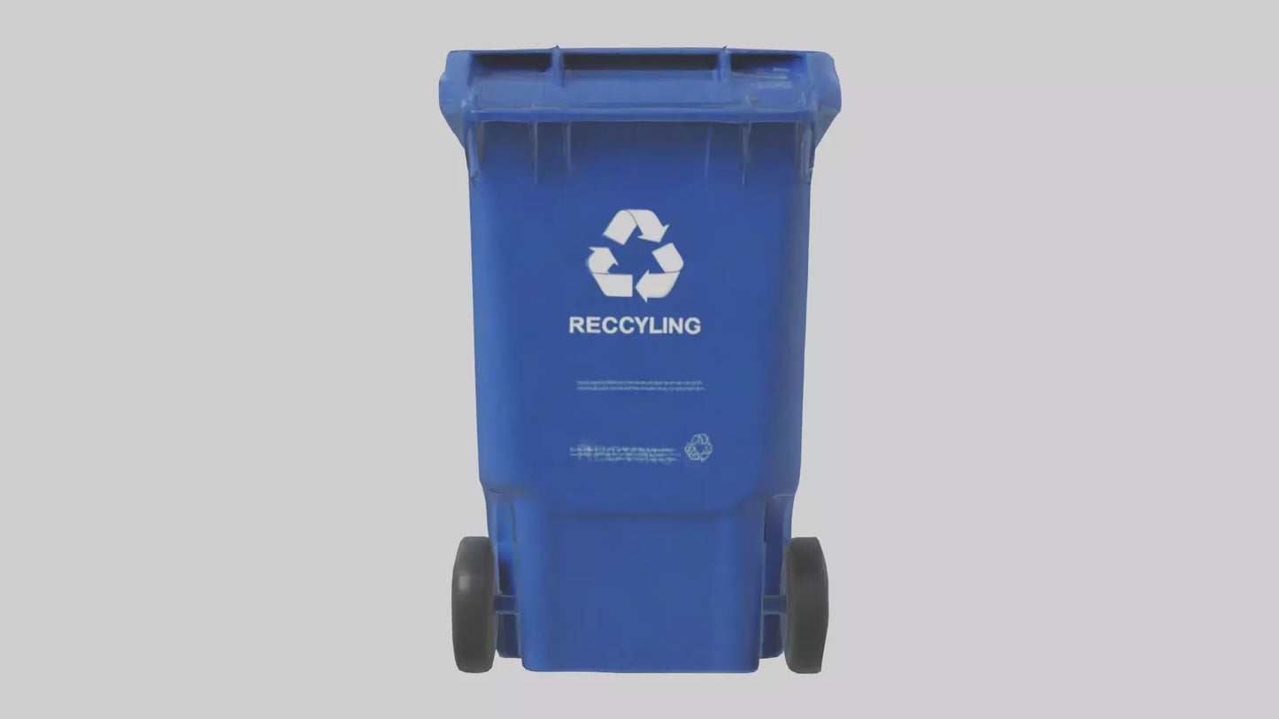 Recycling bin model VR / AR / low-poly