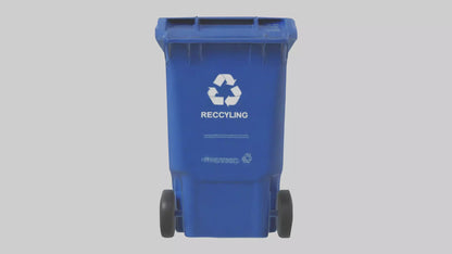 Recycling bin model VR / AR / low-poly