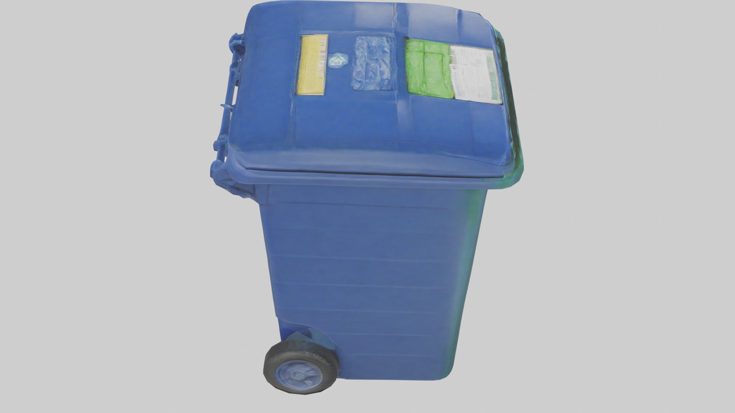 Recycling bin model VR / AR / low-poly