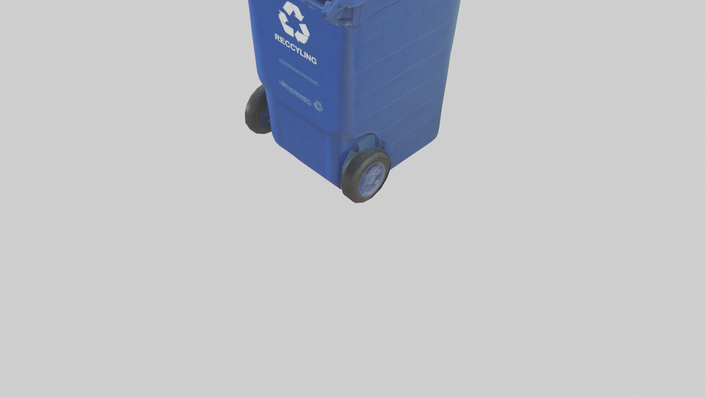Recycling bin model VR / AR / low-poly
