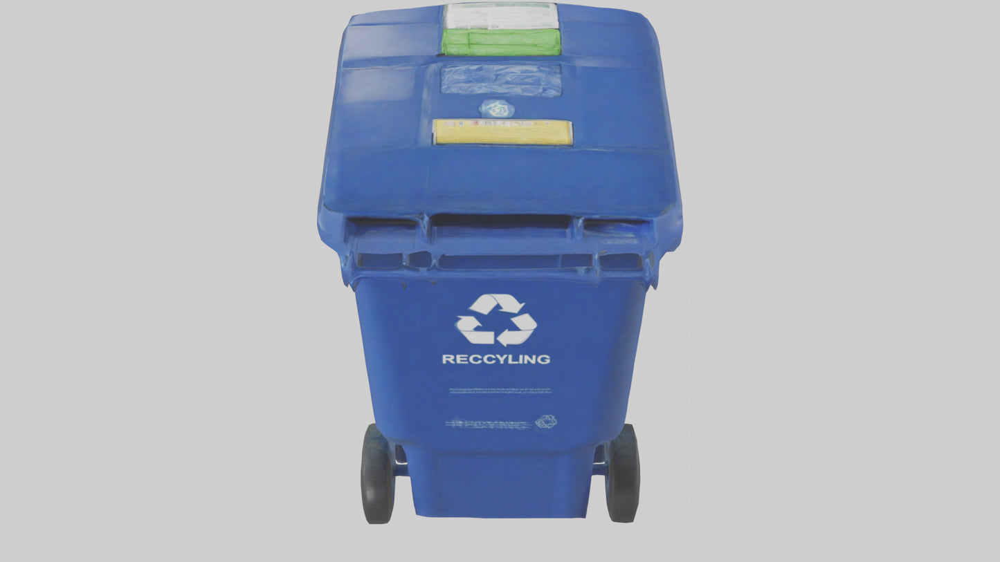 Recycling bin model VR / AR / low-poly