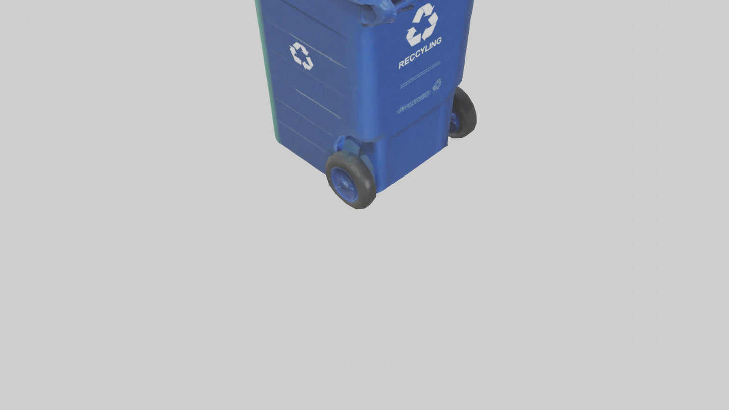Recycling bin model VR / AR / low-poly
