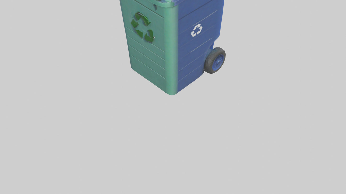 Recycling bin model VR / AR / low-poly
