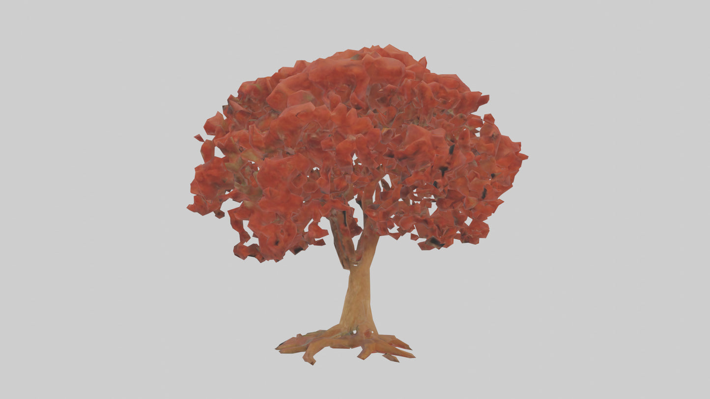 3D model Red Alder tree model VR / AR / low-poly