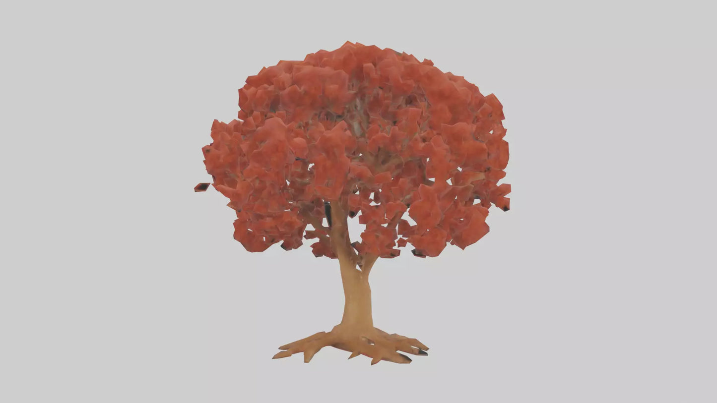 3D model Red Alder tree model VR / AR / low-poly
