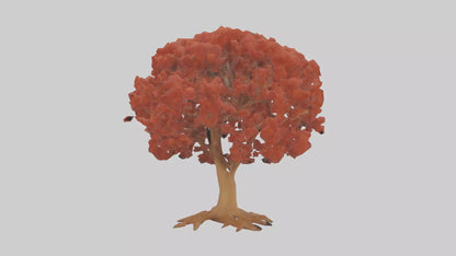 3D model Red Alder tree model VR / AR / low-poly