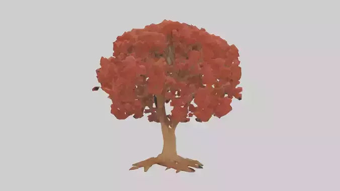 3D model Red Alder tree model VR / AR / low-poly